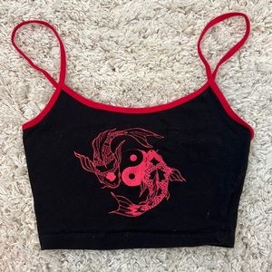 BLACK AND RED TANK